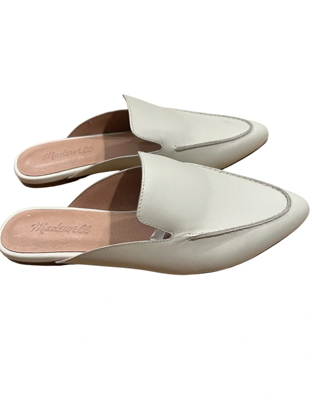 The Frances Skimmer Mule in Leather Ivory Size 7.5 New